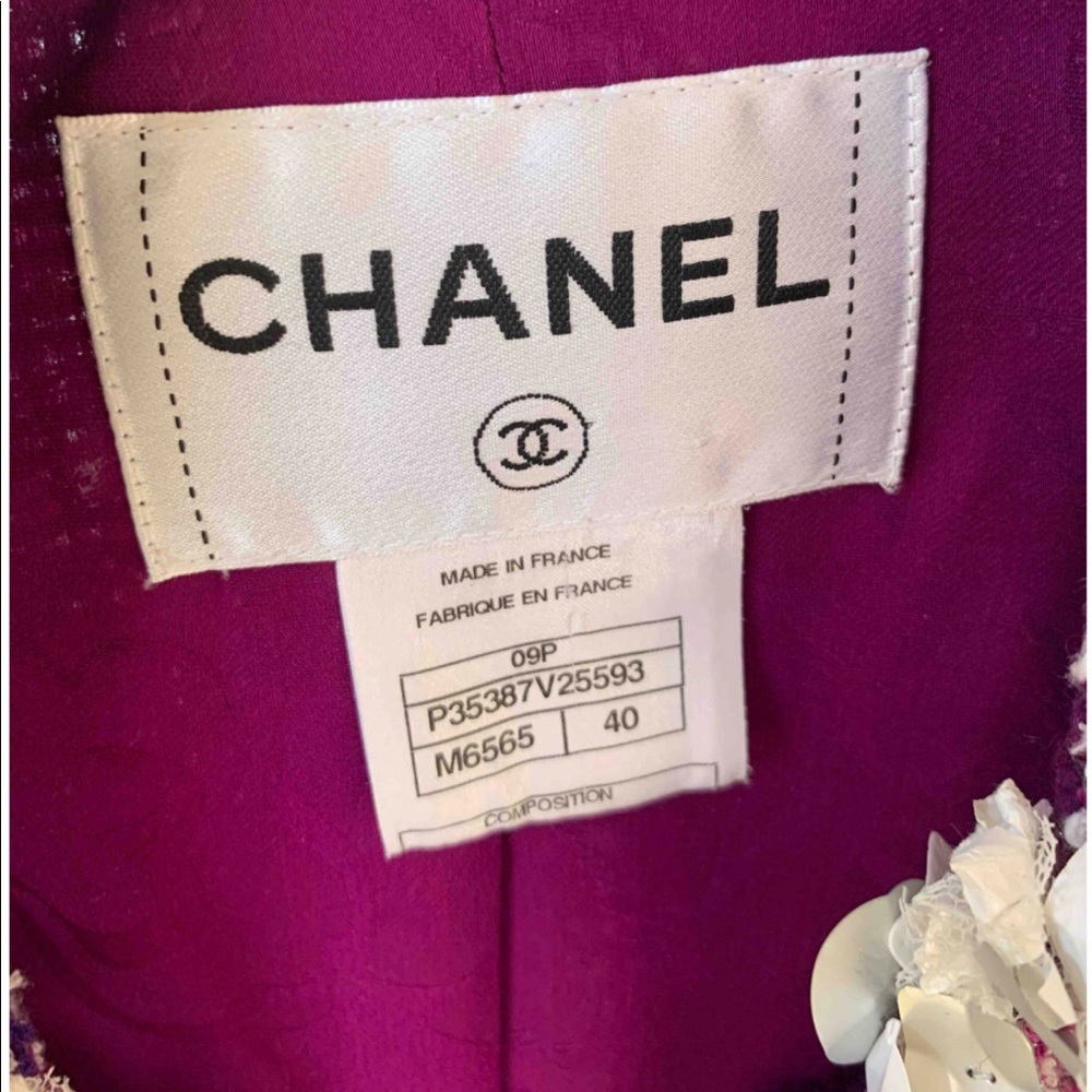 CHANEL Tweed Pearls Jacket Coat size 40/4 CHIC! - Picture 4 of 11
